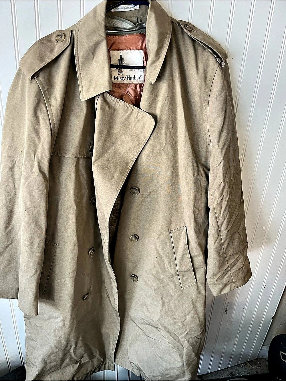 Misty Harbor Women's Trench Coat Polyester Beige Size 46